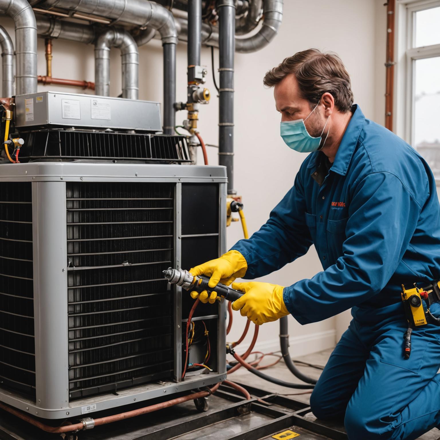 Chemical wash cleaning of air conditioning unit